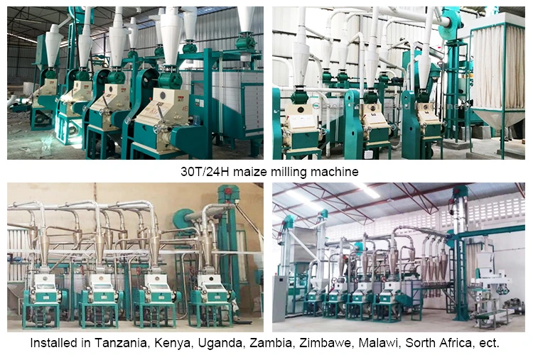 Factroy Supply Automatic Running 30t/24h Maize Milling Machine