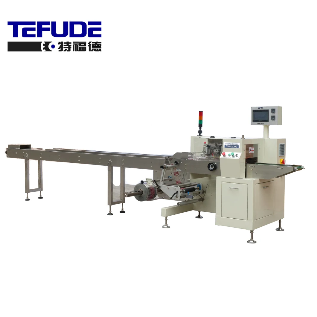 Tefude Pillow Bag Horizontal High-Speed Pita Bread Packaging Machine Tortilla Flow Wrapping Machine