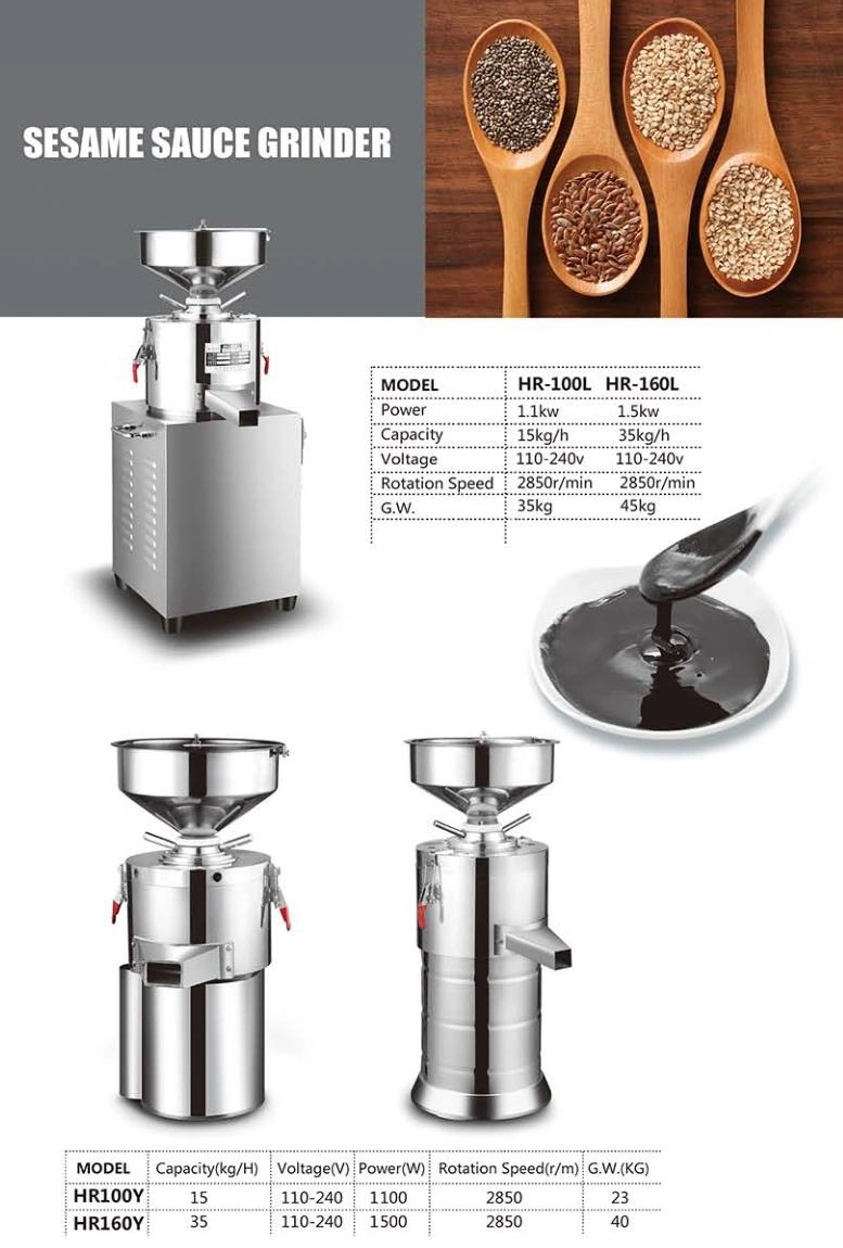 Hr-160L Professional Peanut Butter Grinding Maker Commercial Peanut Butter Making Machine