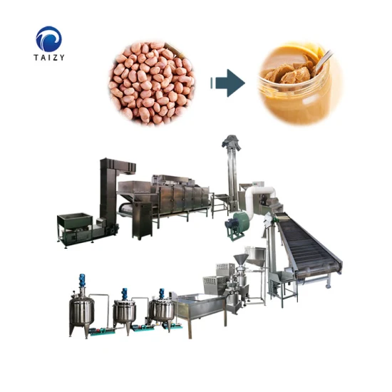 Professionelle werkseitige automatische industrielle Erdnussbutter-Produktionslinie Tahini-Herstellungsmaschine von Amy