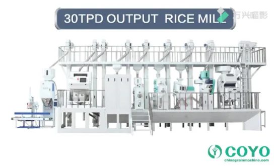 Vollautomatische Reismühle mit 1 t/h und 200 tpd