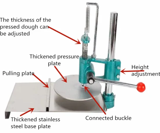 Pizza-Pfannkuchen-Chapati-Teigpressmaschine mit Luftfahrt-Aluminiumform